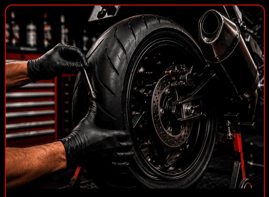 Troca de pneus para motos na Race Motos
